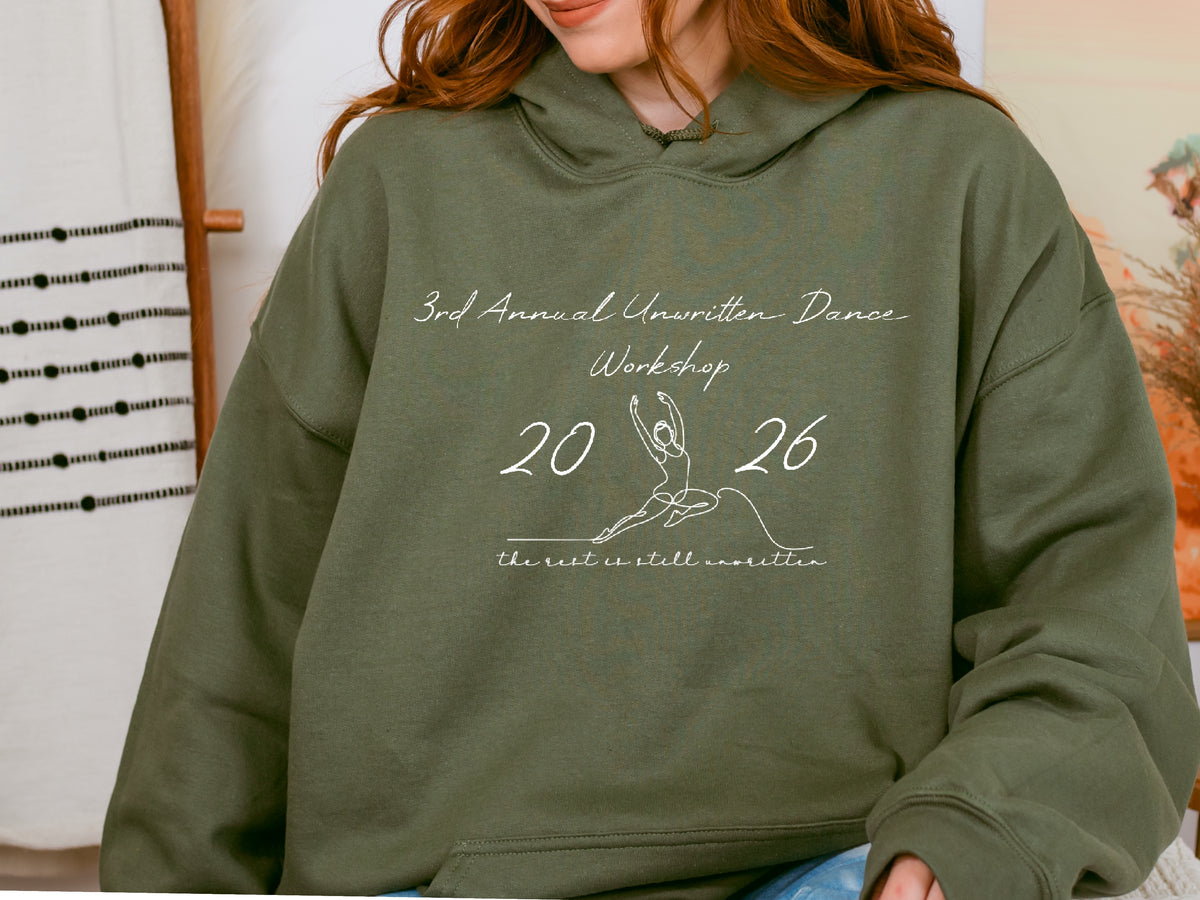 Unwritten Dance Hoodie in Heather Military Green