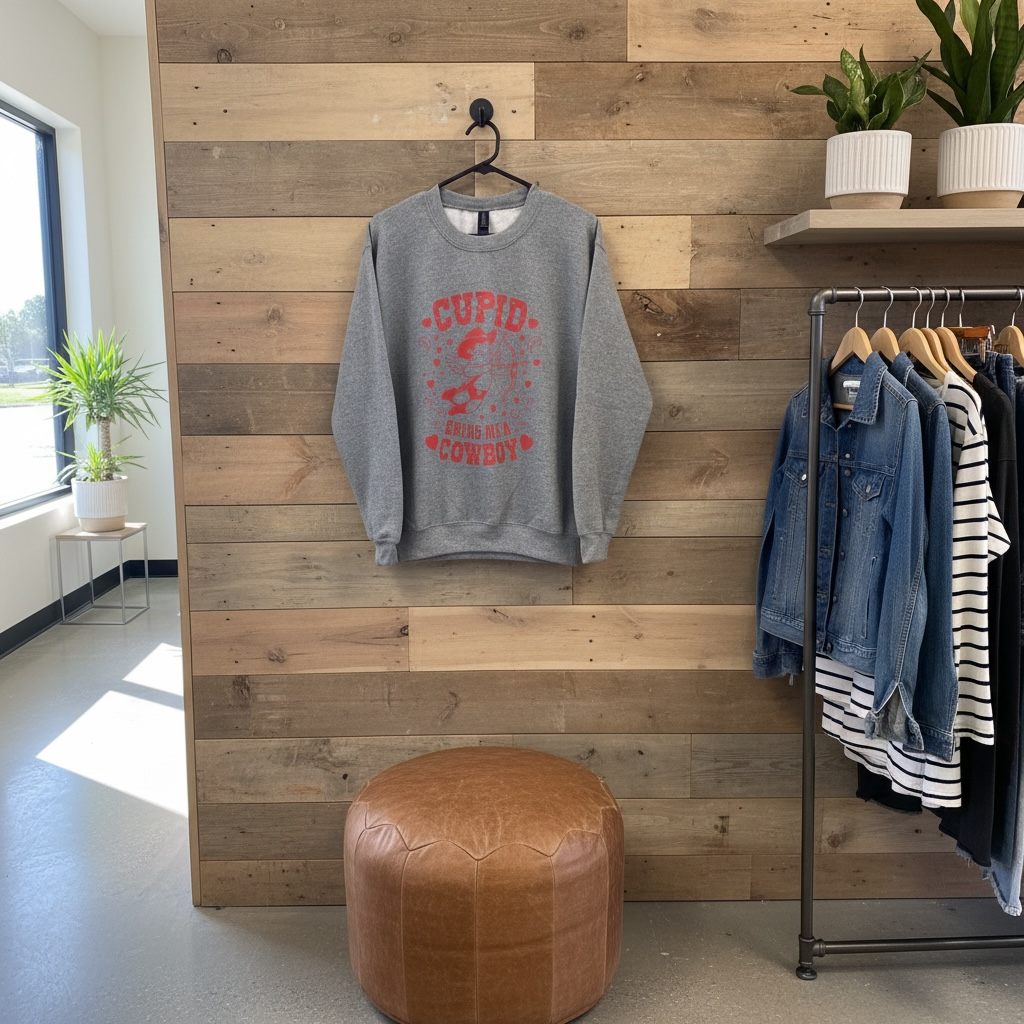 Cupid Cowboy Crewneck