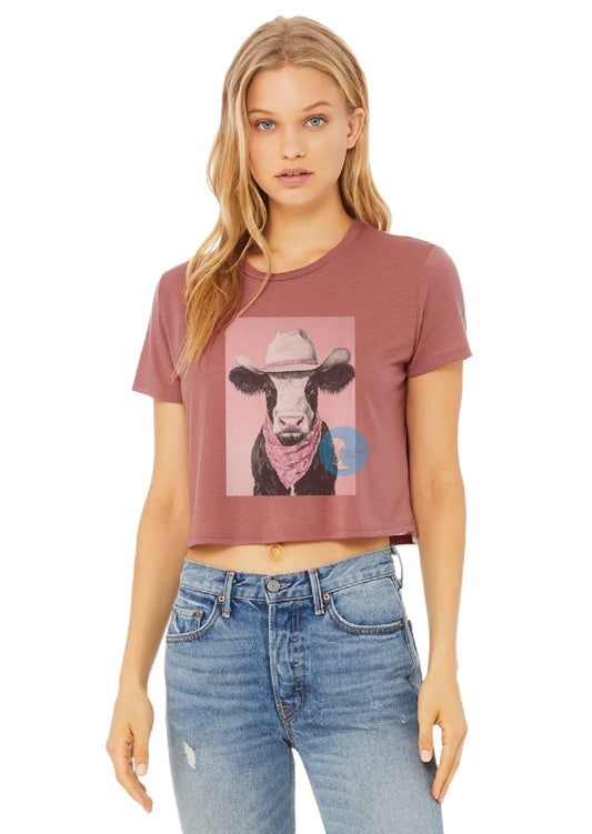 Cow-Boy Cropped Tee