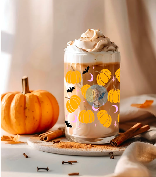 Pumpkins Glass Can