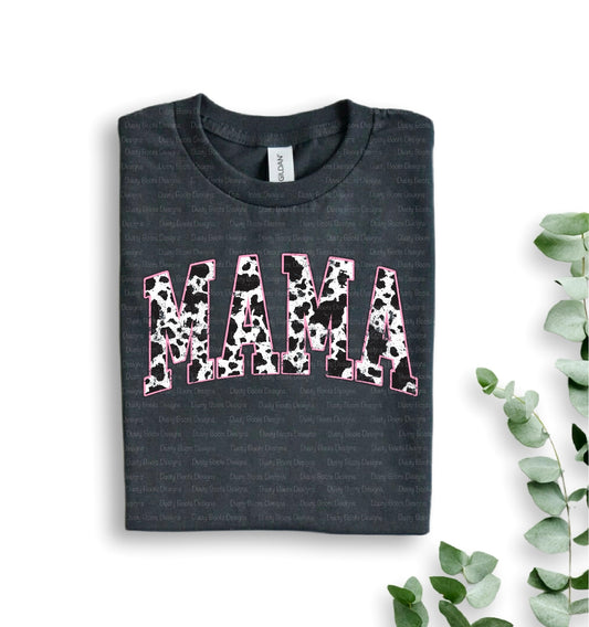 Mama Cowprint Tee