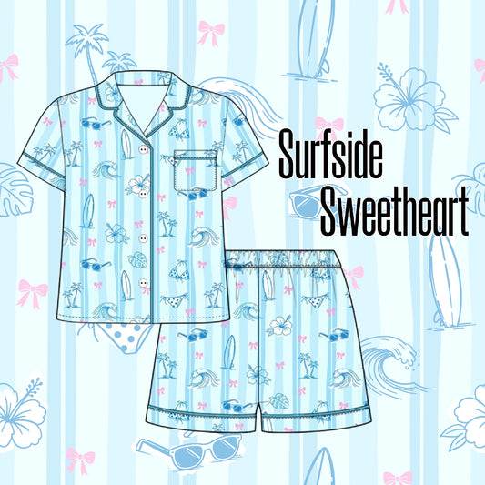 Surfside Sweetheart Adult Bamboo Tee & Short Set