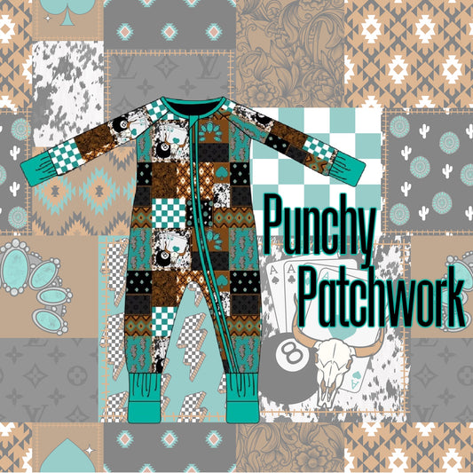 Punchy Patchwork Bamboo Zippie
