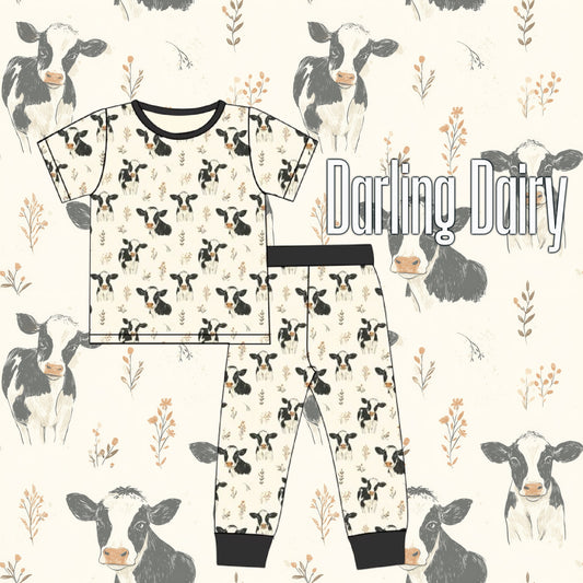 Darling Dairy Littles Bamboo Tee & Pant Set