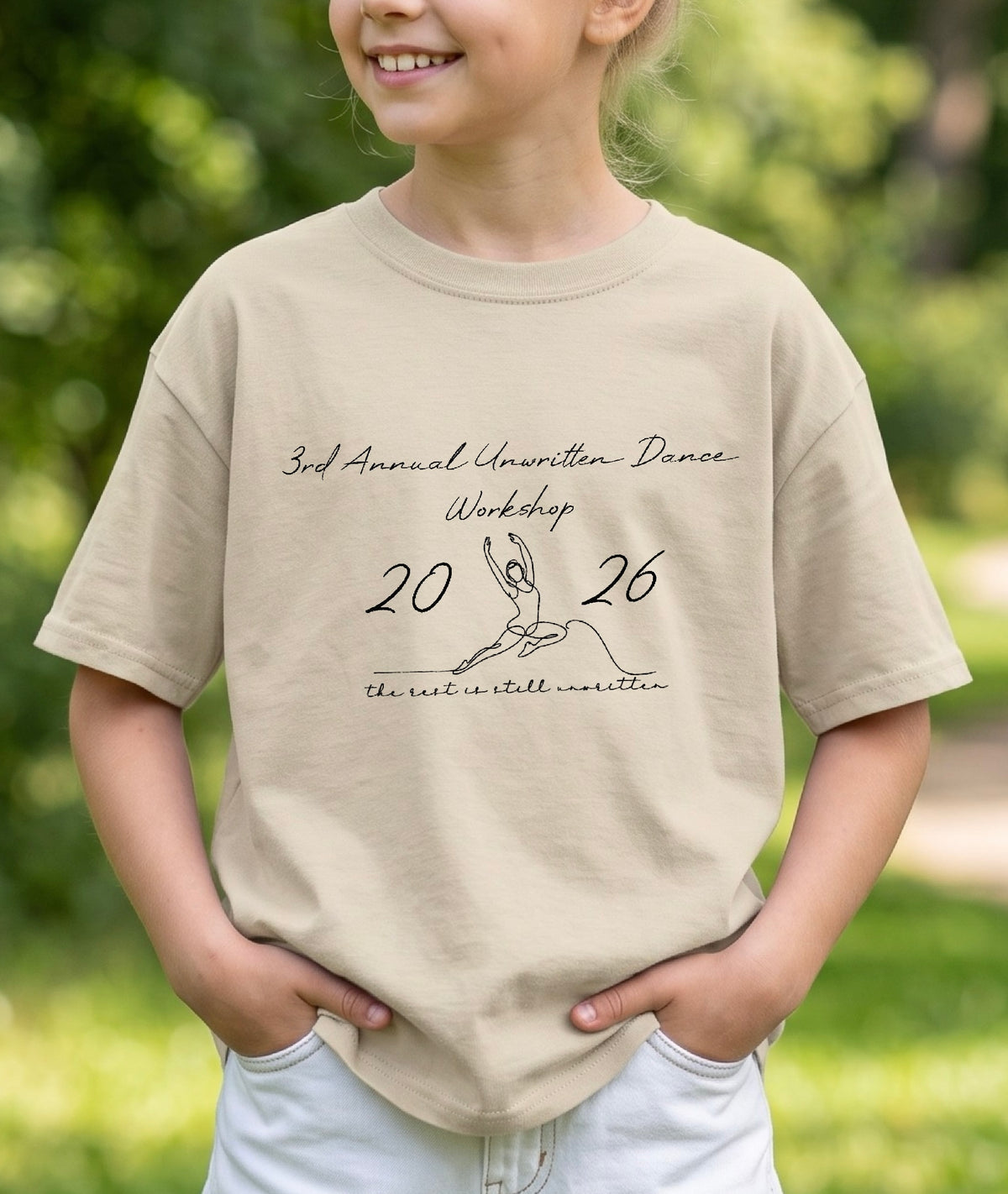 Unwritten Dance Youth Tee in Sand