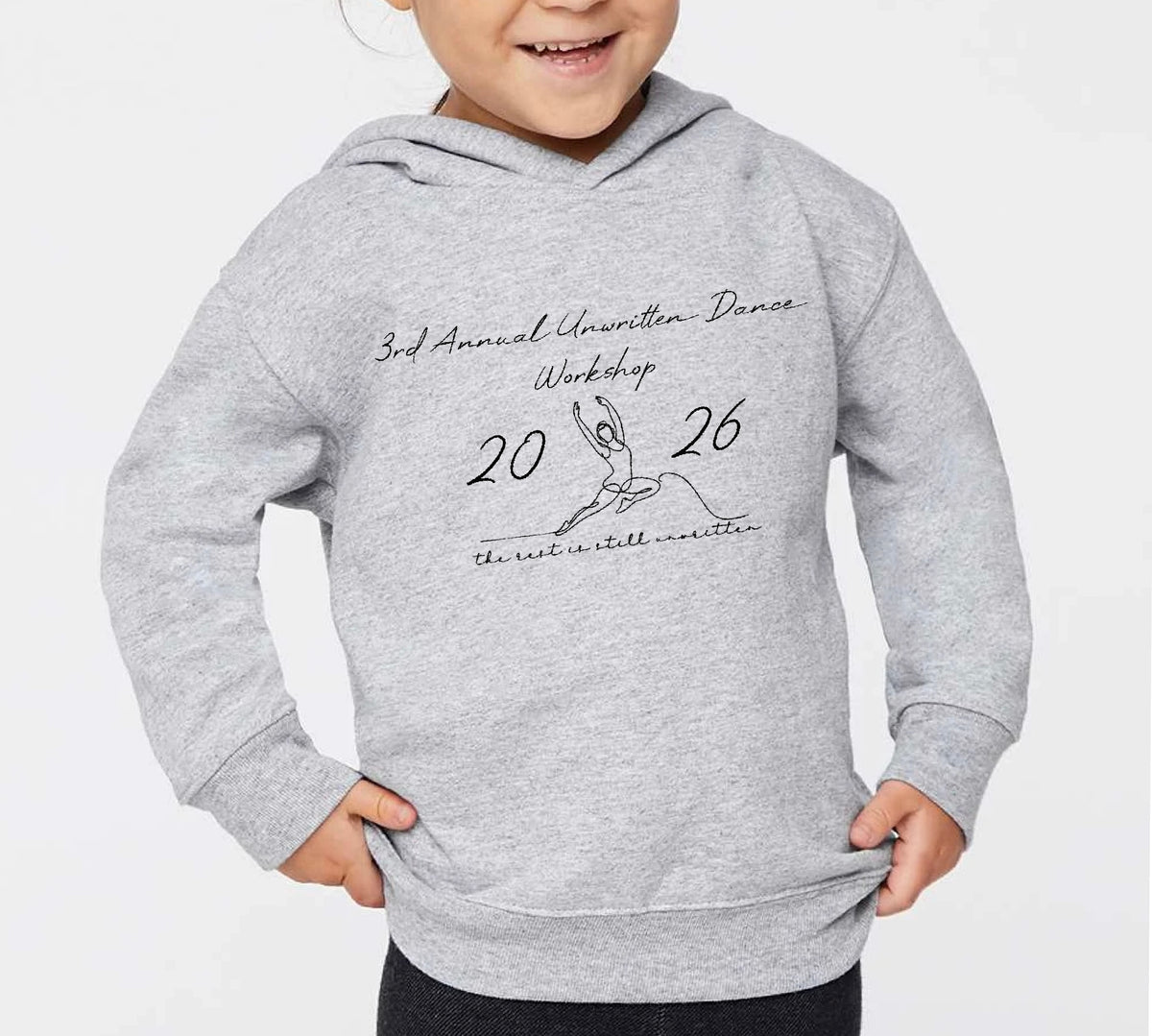 Unwritten Dance Toddler Hoodie in Heather Grey