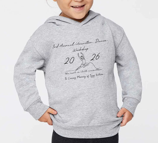 Unwritten Dance Toddler Memorial Hoodie in Heather Grey