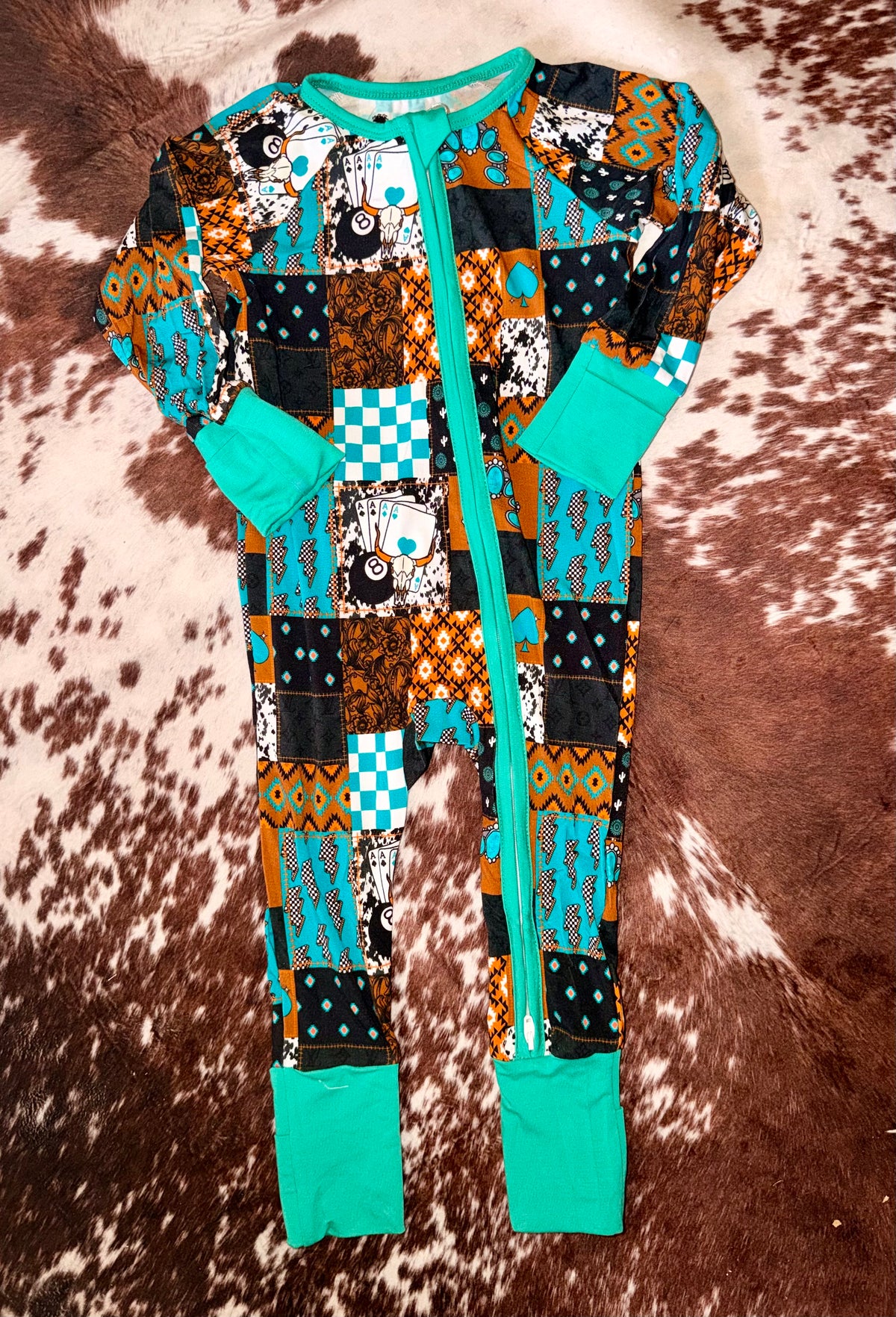Punchy Patchwork Bamboo Zippie