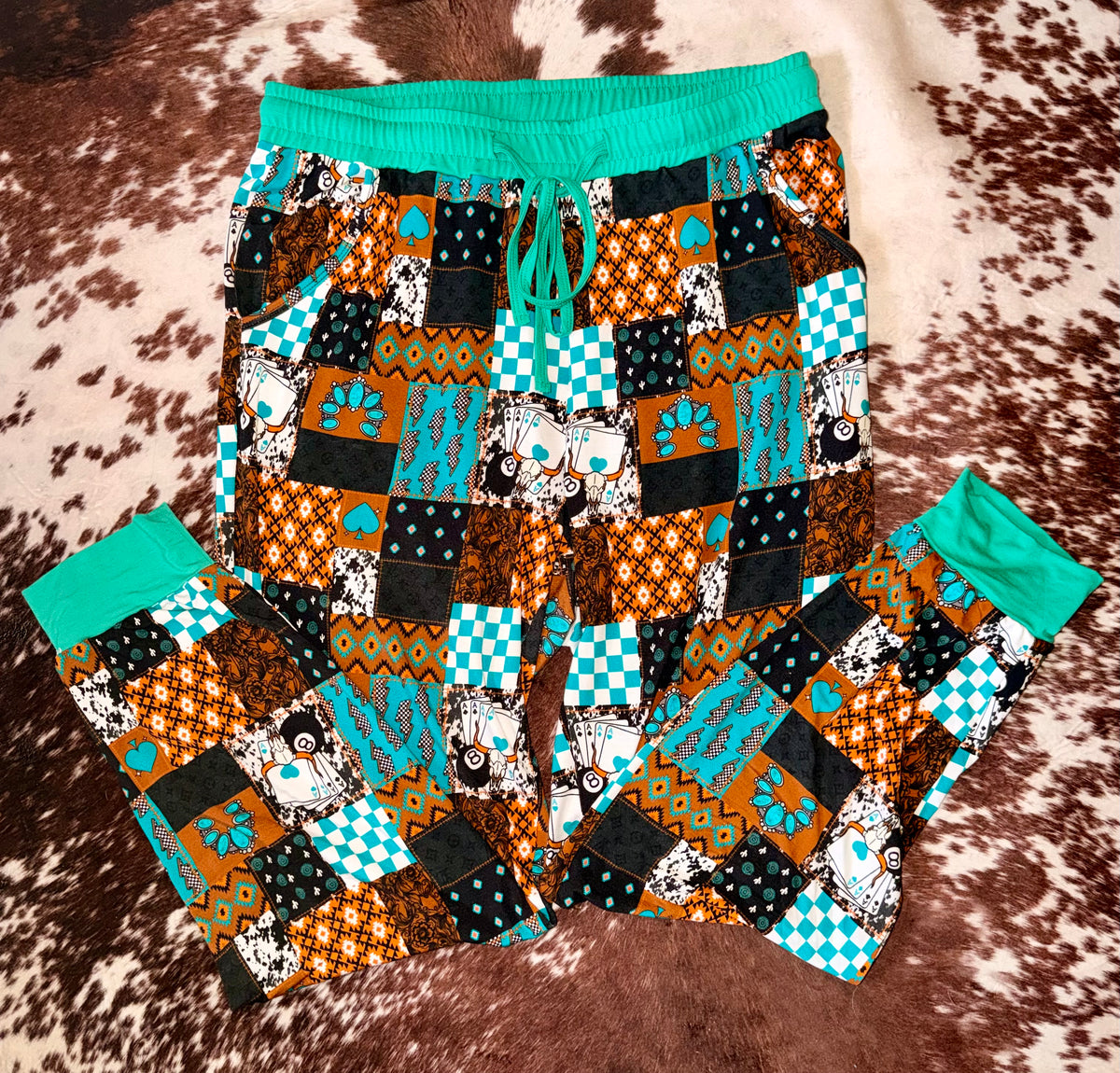 Punchy Patchwork Adult Bamboo Joggers