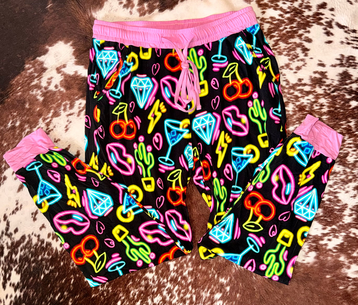 Neon Nights Adult Bamboo Joggers