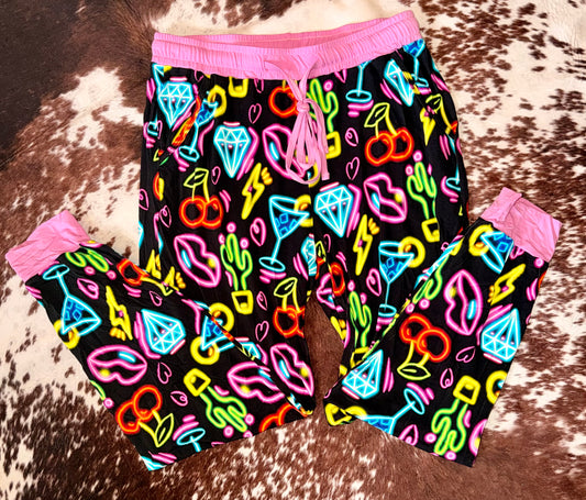 Neon Nights Adult Bamboo Joggers