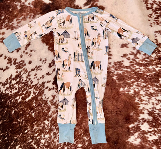 Little Mustangs Bamboo Zippie