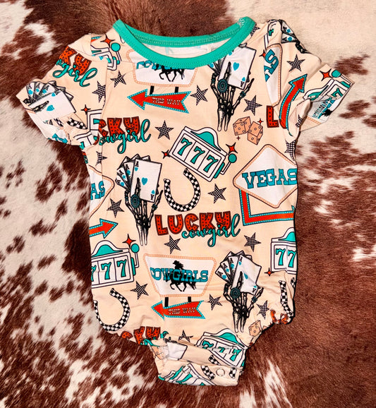 Vegas Cowgirl Bamboo Diaper Shirt