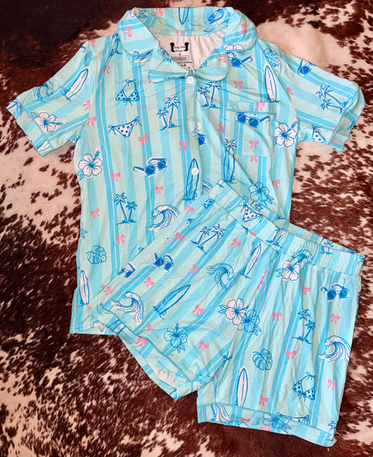 Surfside Sweetheart Adult Bamboo Tee & Short Set