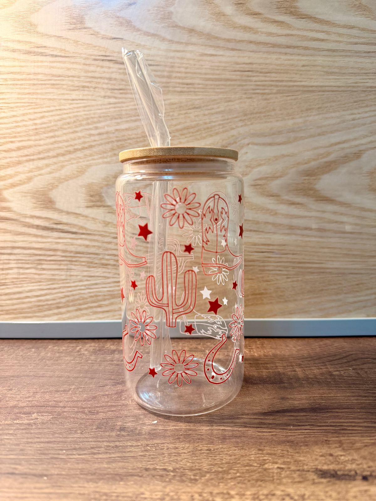 Blooming Buckaroo Glass Can