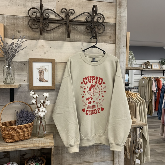 Cupid Cowboy Crewneck